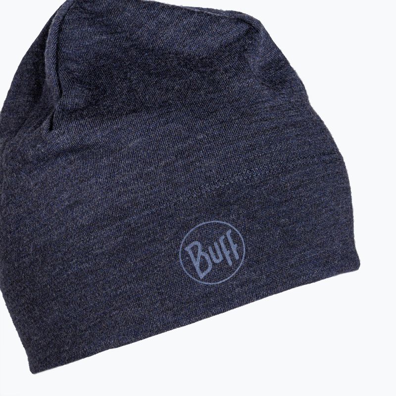 BUFF Midweight Merino Wool naktinė mėlyna žieminė kepurė 3