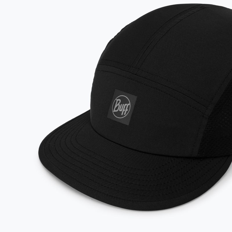 Kepurė su snapeliu BUFF 5 Panel Go solid black 3
