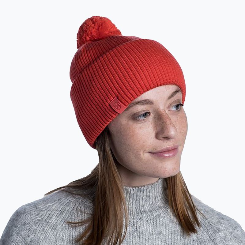 BUFF Merino megzta žieminė kepurė Tim fire 5