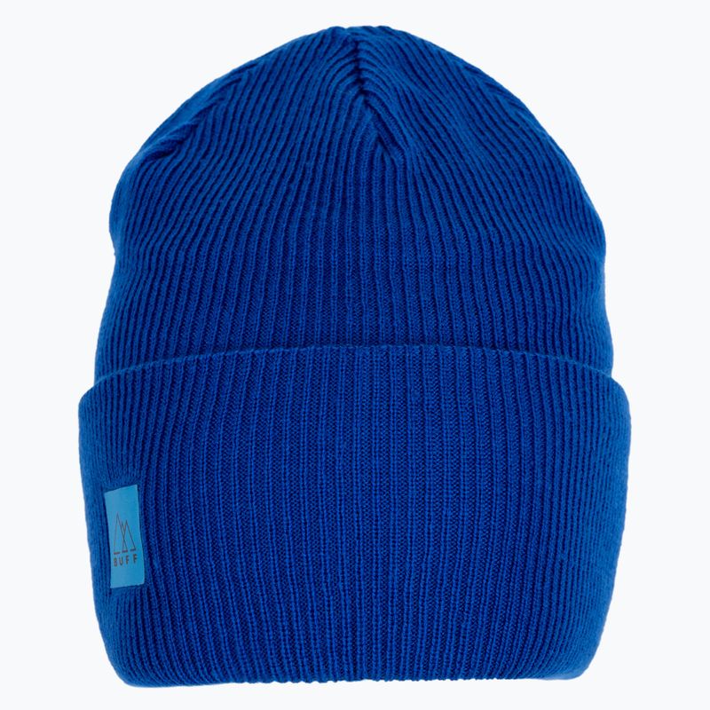 BUFF Crossknit solid azūriškai mėlyna žieminė kepurė 2