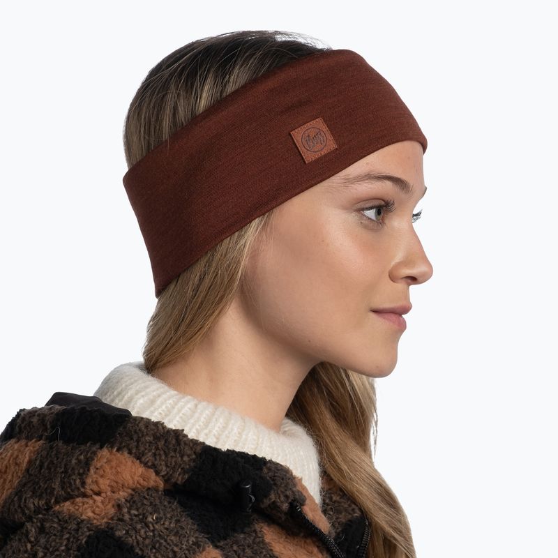 Galvos juosta BUFF Merino Wide solid sienna 3