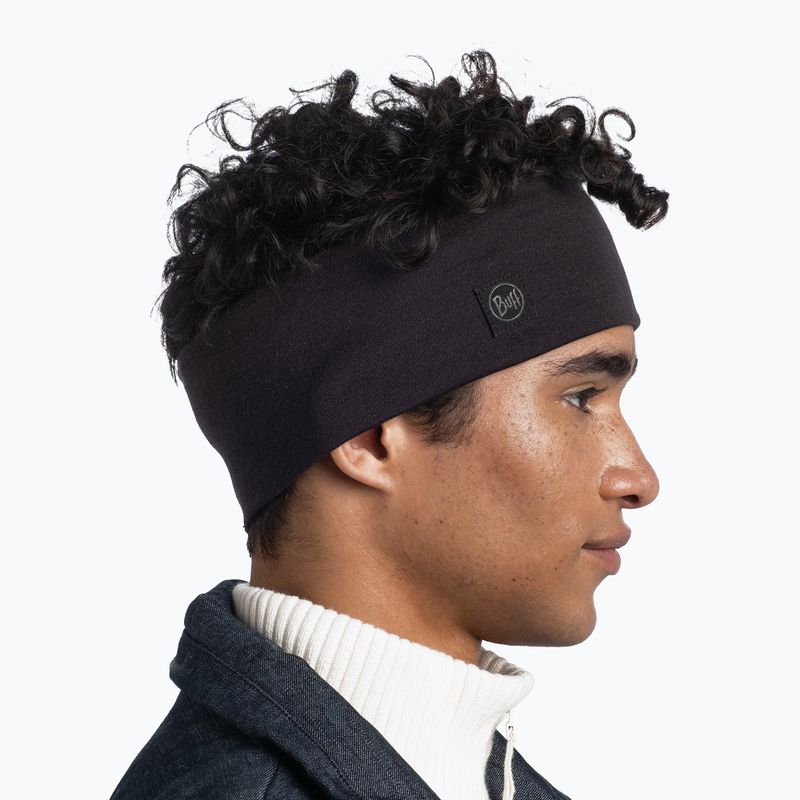 Galvos juosta BUFF Merino Wide solid black 3