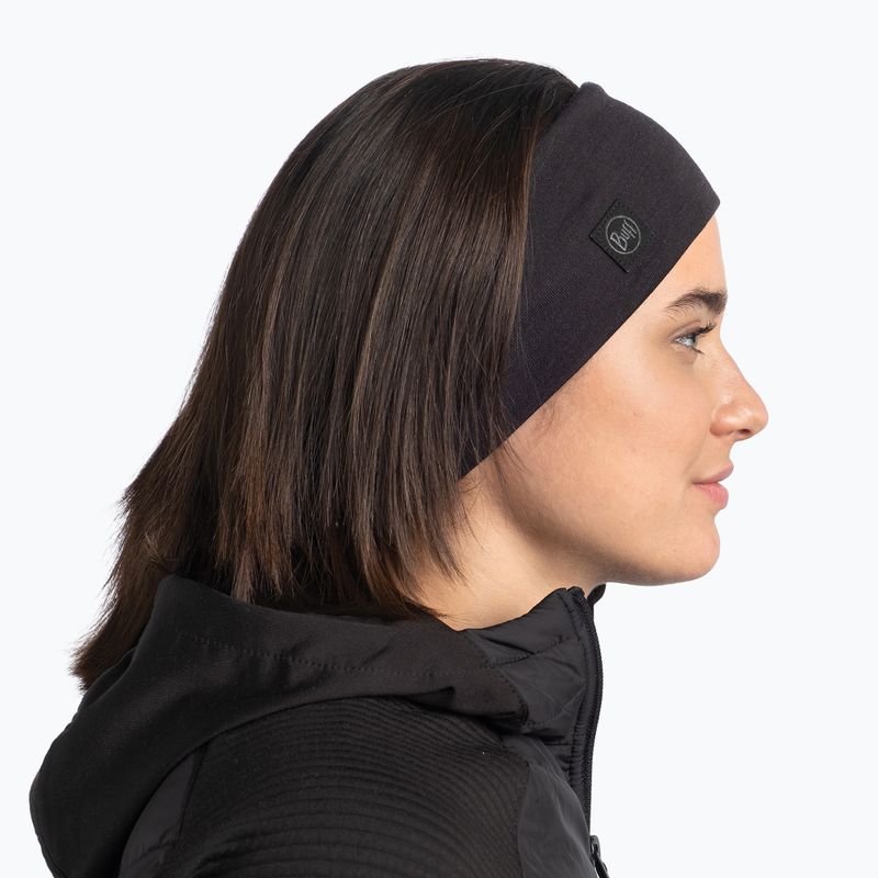 Galvos juosta BUFF Merino Wide solid black 6