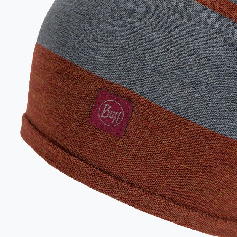 BUFF Merino Move raudonmedžio spalvos žieminė kepurė 3