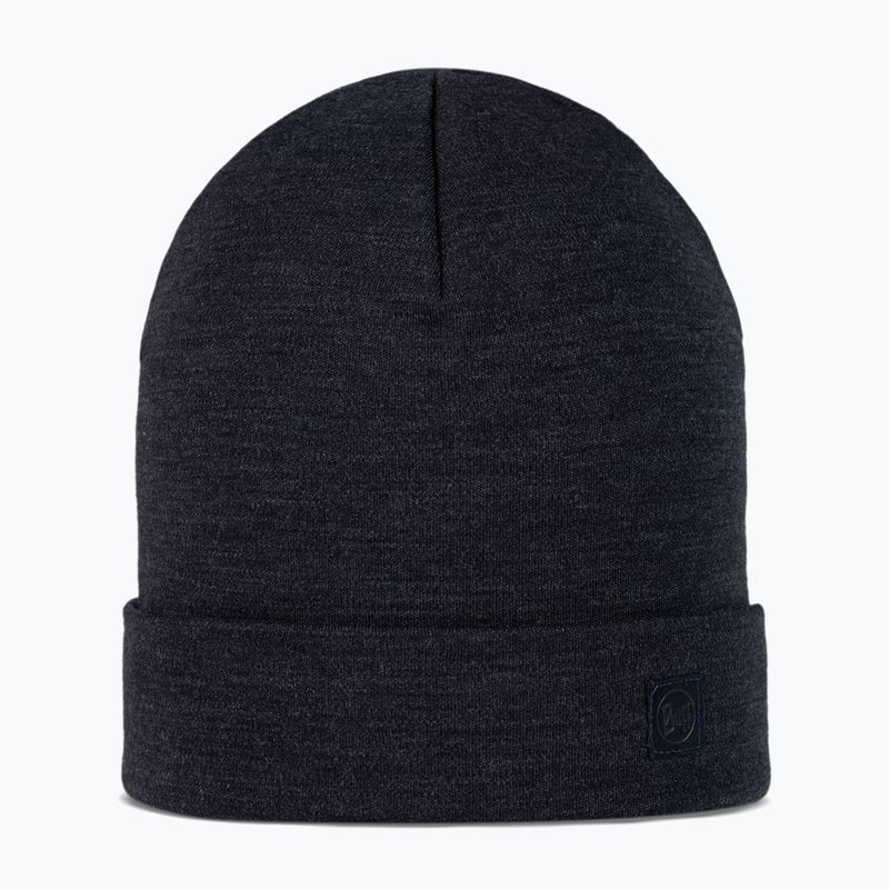 BUFF Sunkiasvorė "Merino Wool" vienspalvė indigo spalvos žieminė kepurė