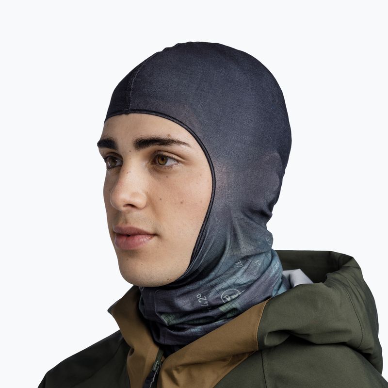 "BUFF Ecostretch alock" balaklava su sidabrinėmis rankovėmis 3