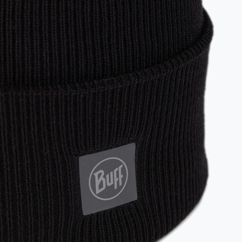 Žieminė kepurė BUFF Crossknit solid black 2