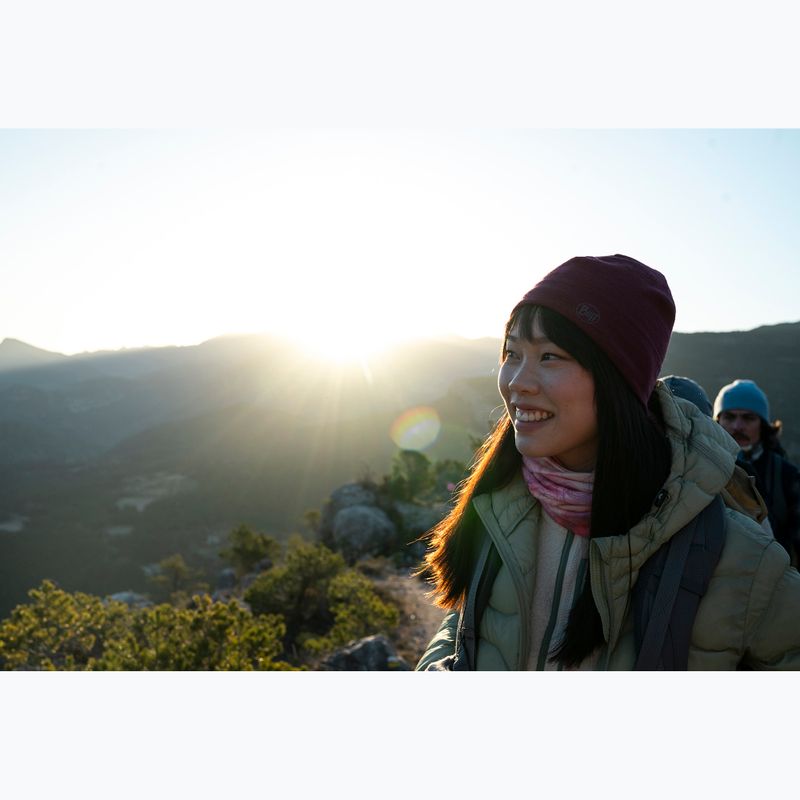 Žieminė kepurė Buff Merino Lightweight garnet 7