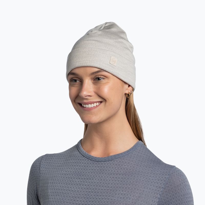 Žieminė kepurė BUFF Heavyweight Merino Wool solid cloud 4