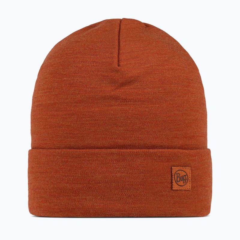 Žieminė kepurė BUFF Heavyweight Merino Wool solid cinnamon
