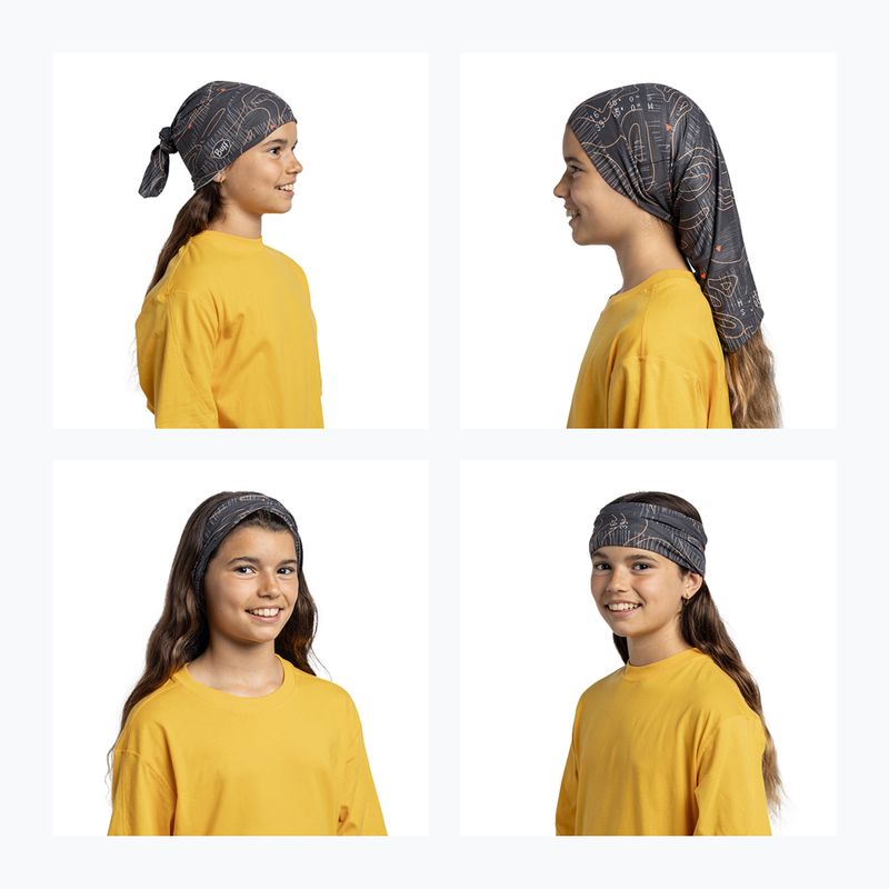 Vaikiška daugiafunkcinė skarelė BUFF Coolnet UV suber graphite 4