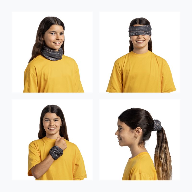 Vaikiška daugiafunkcinė skarelė BUFF Coolnet UV suber graphite 5