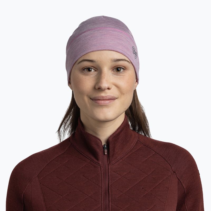 Žieminė kepurė BUFF Lightweight Merino Wool solid pansy 3