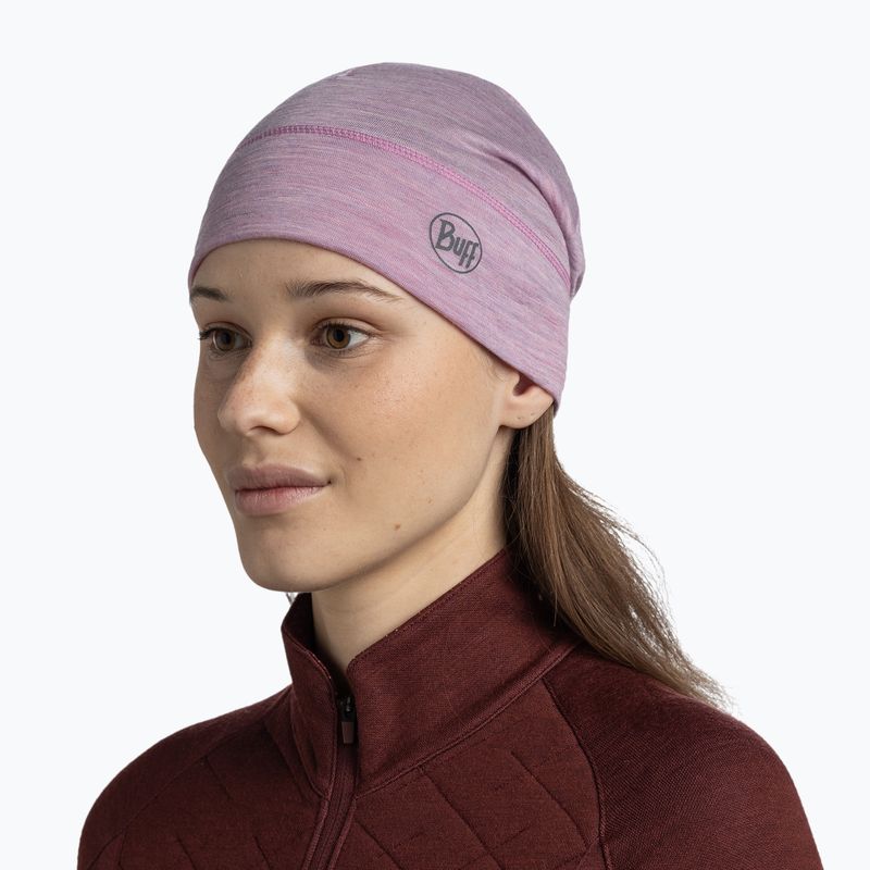 Žieminė kepurė BUFF Lightweight Merino Wool solid pansy 4