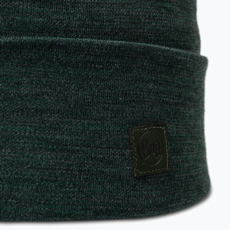 Žieminė kepurė BUFF Heavyweight Merino Wool solid forest 2