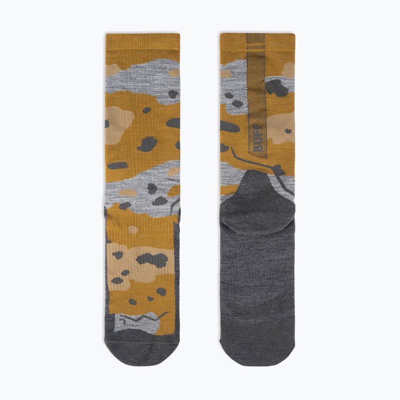 Kojinės BUFF Merino Lightweight Crew LWC2 khaki 3