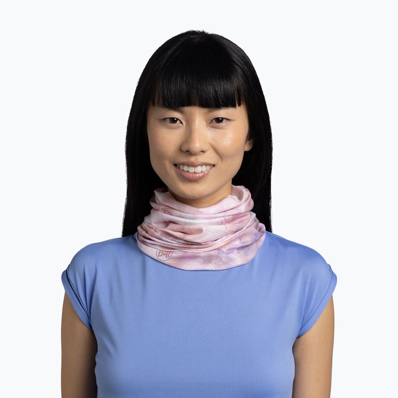 Daugiafunkcinė skara BUFF Coolnet UV Insect Shield Solid orisa pink azalea 3