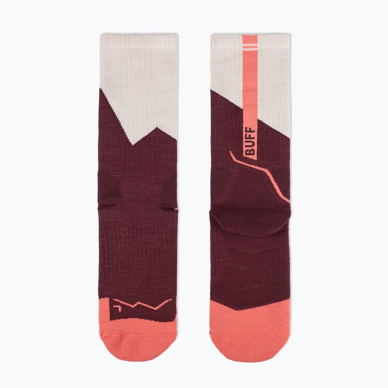Kojinės BUFF Midweight Crew wine 3