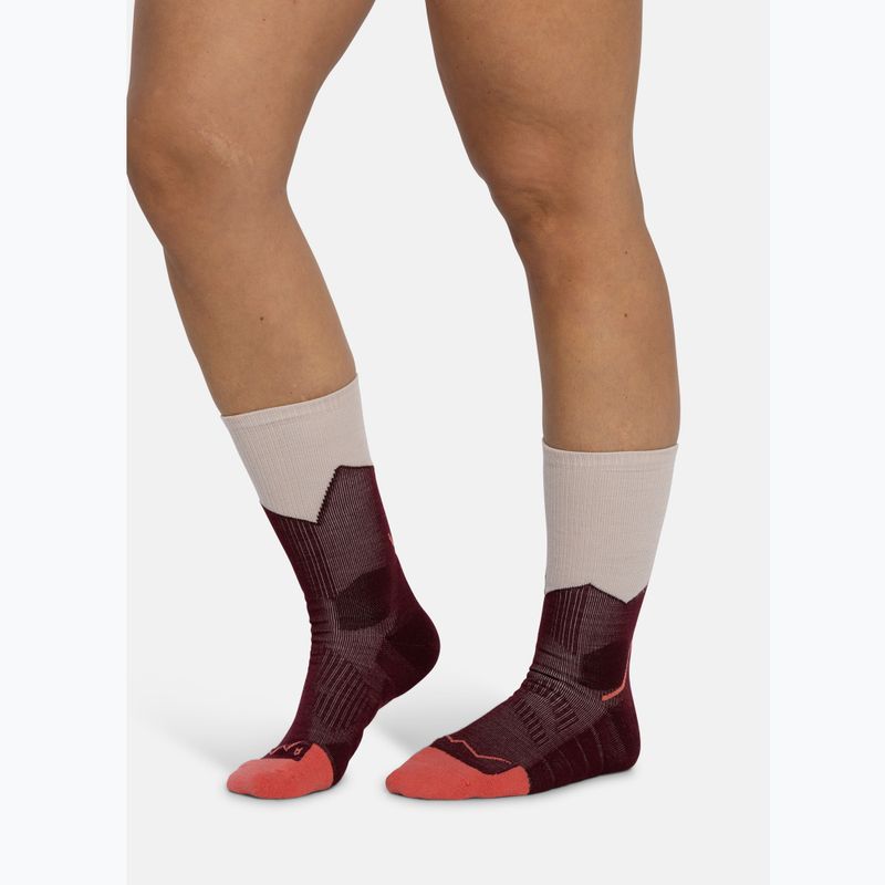 Kojinės BUFF Midweight Crew wine 4
