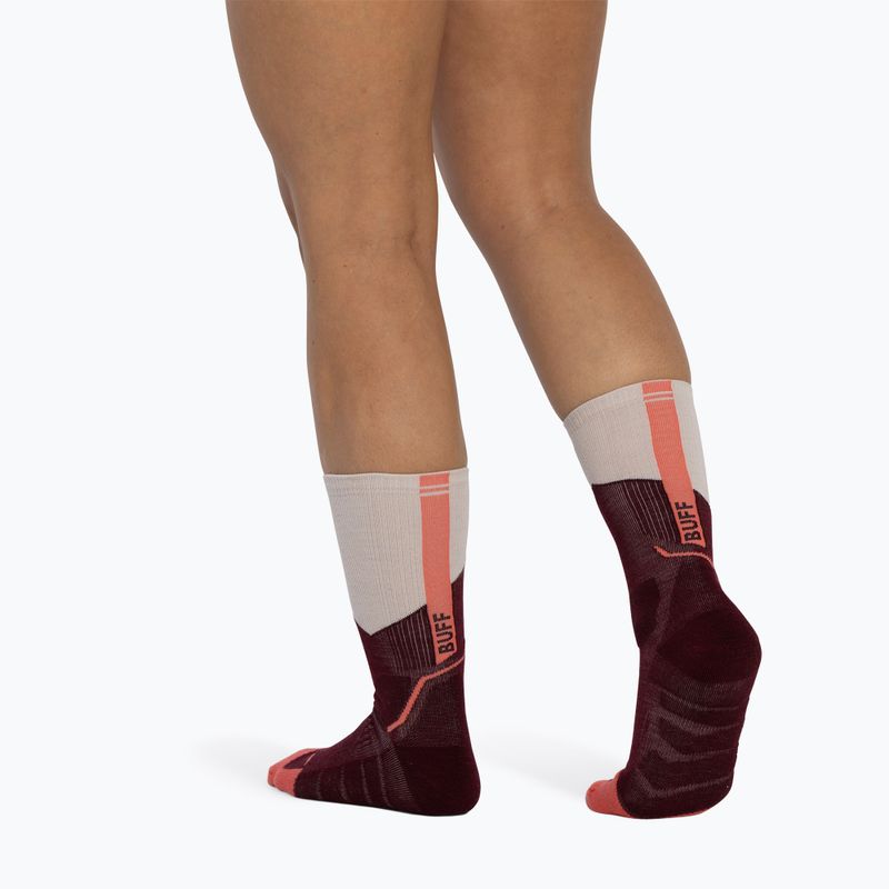 Kojinės BUFF Midweight Crew wine 5
