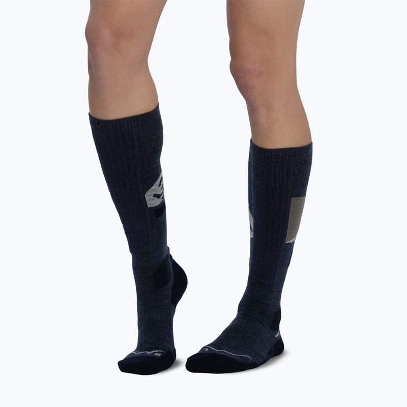 Kojinės BUFF Merino Heavyweight Over The Calf night blue 4