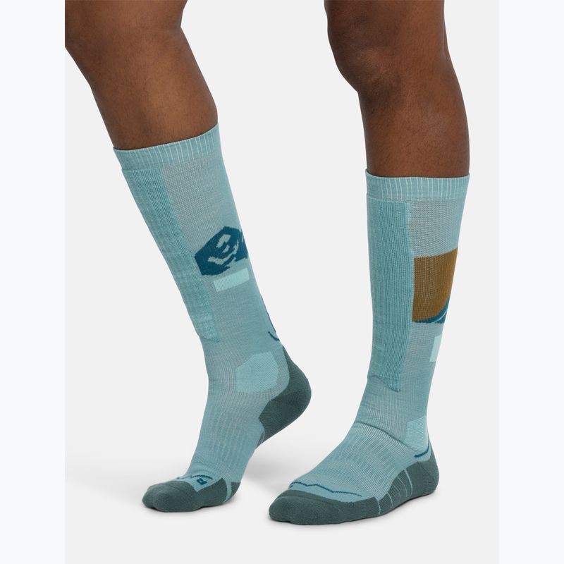 Kojinės BUFF Merino Heavyweight Over The Calf sea green 4