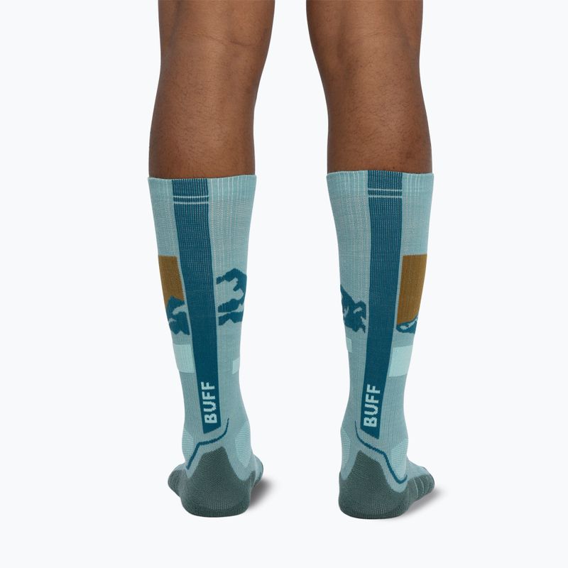 Kojinės BUFF Merino Heavyweight Over The Calf sea green 6
