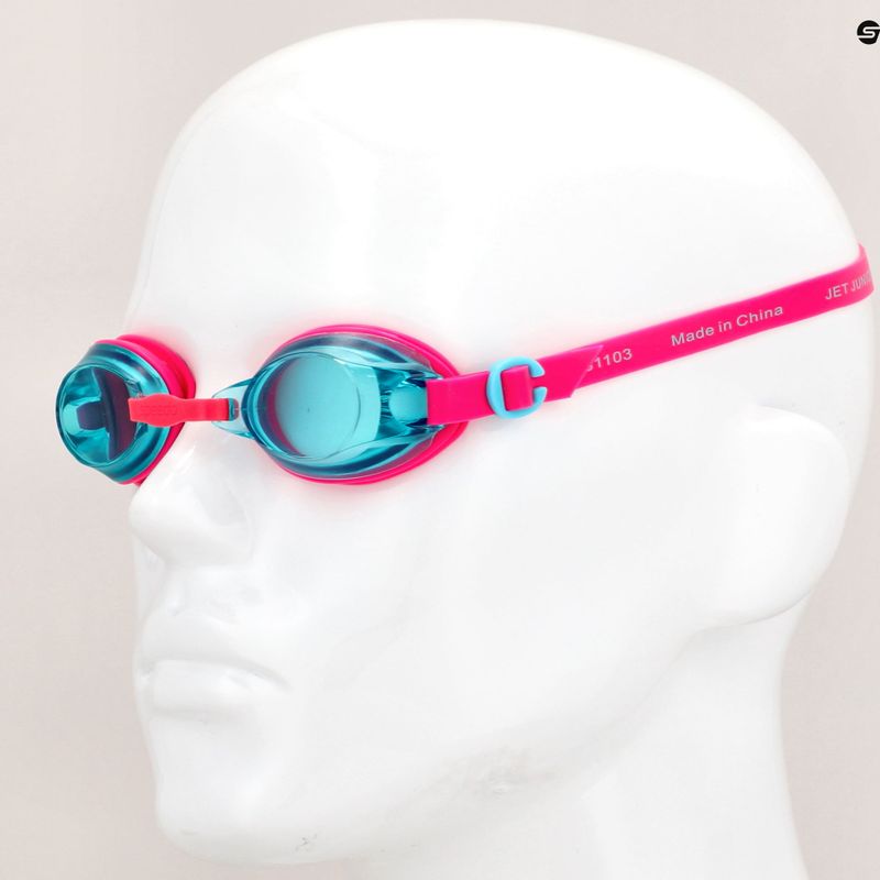 Speedo Jet V2 ecstatic pink/aquatic blue vaikiški plaukimo akiniai 8-09298B981 6