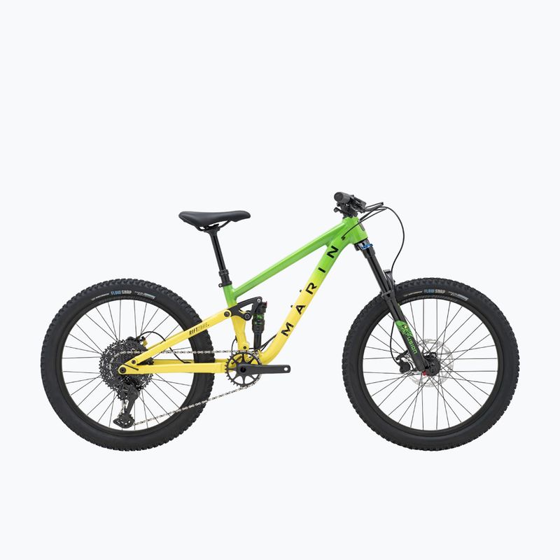 Vaikiškas dviratis Marin Rift Zone Jr 24 green/yellow fade