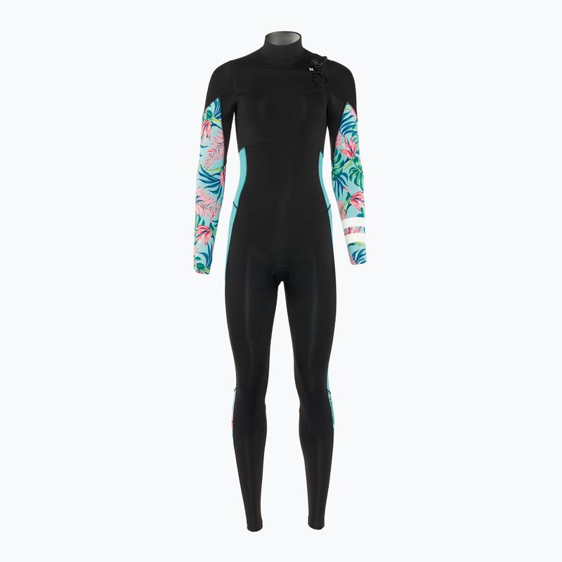 Moteriškas "Hurley Plus" spausdintas 4/3 mm "Fullsuit" maudymosi kostiumas "java tropical