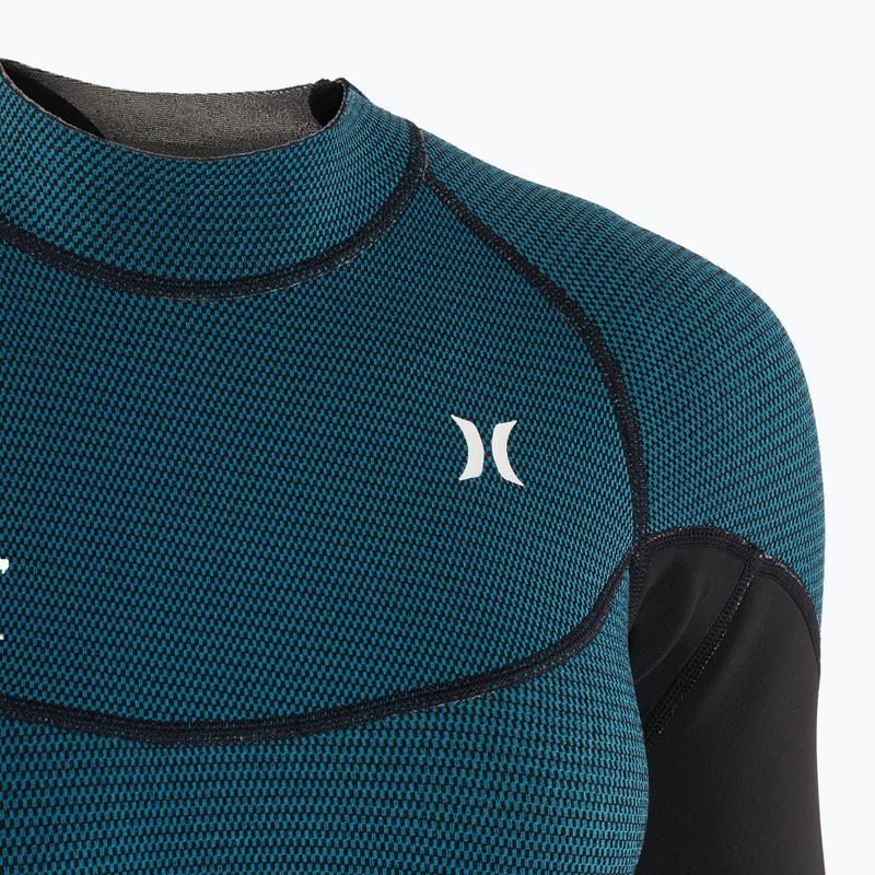 Hurley Advant Shorty Texture 2/2 mm Springsuit black/skyblue moteriškas hidrokostiumas 3