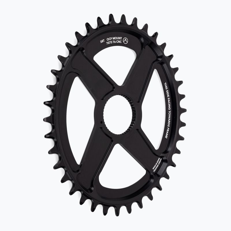 Žvaigždė Rotor Q Rings Dm Oval Chainring MTB 38T juoda 2