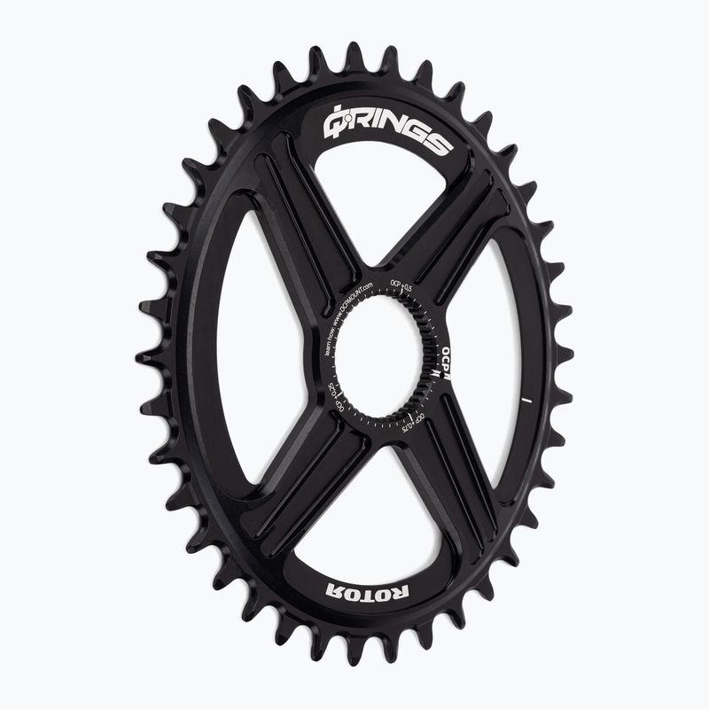 Pavaros suktuvas Q Žiedai Dm Ovalinis grandinės žiedas Mtb juodas C01-036-21010-0