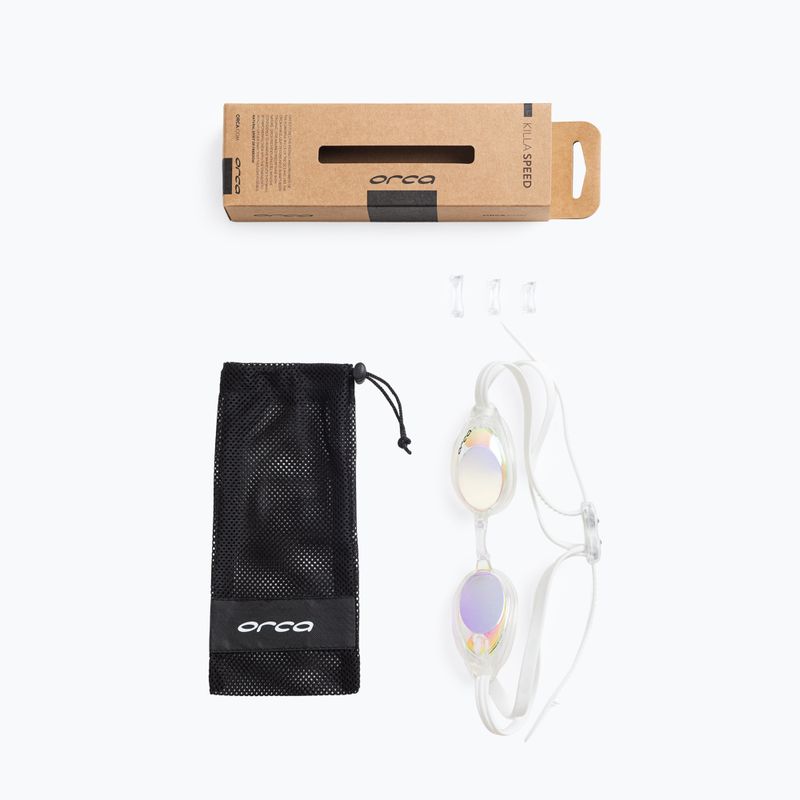 Plaukimo akiniai Orca Killa Speed mirror white 5