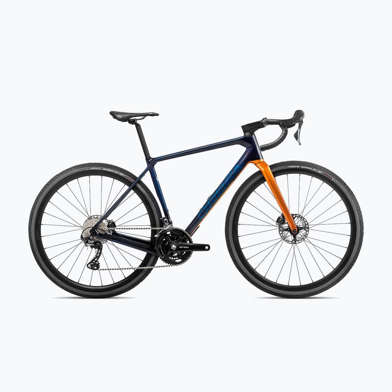 Žvyro dviratis Orbea Terra M20 Team 2023 blue carbon/leo orange