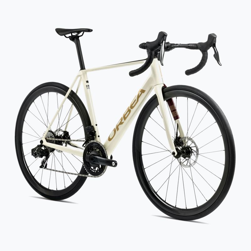 Orbea Orca M30 2025 dramblio kaulo spalvos baltas/burundy/vulkanas kelių dviratis 3