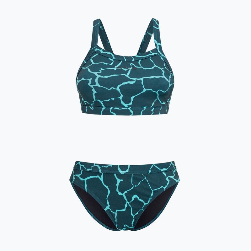 Moteriškas dviejų dalių plaukimo kostiumas Orca Core Bikini dark green