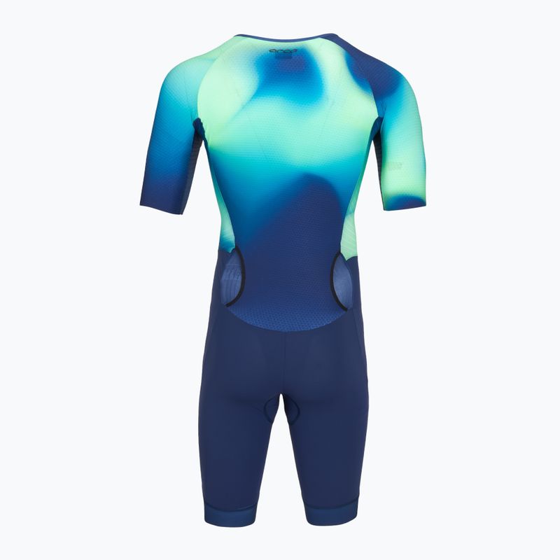 Vyrų triatlono kostiumas Orca Athlex Aero Race Suit green print 2