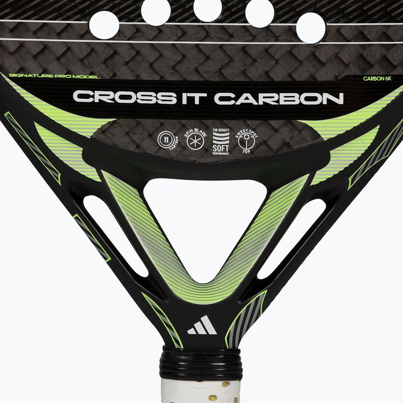 Padelio raketė adidas Cross IT Carbon 2026 black/lime 8