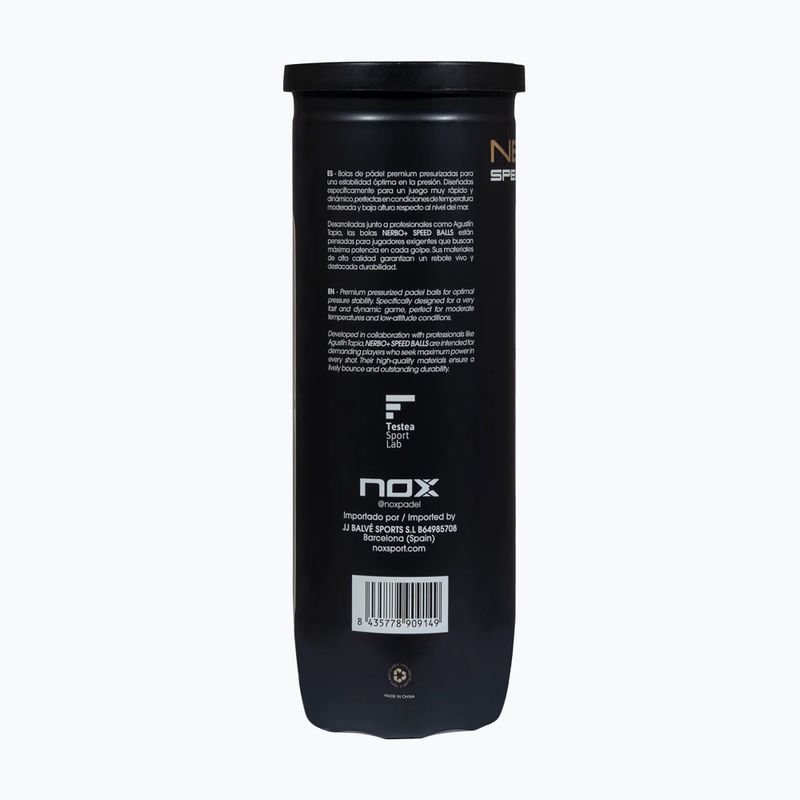 Padelio kamuoliai NOX Nerbo Speed 3B 3 pack yellow 4