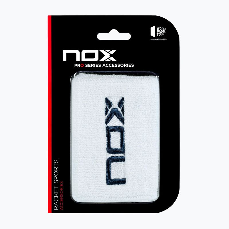 Riešo juostos NOX Wristband with Logo 2 szt. white/blue