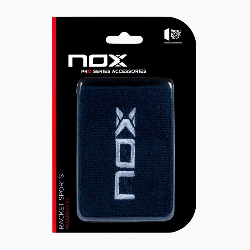 Riešo juostos NOX Wristband with Logo 2 szt. blue/white