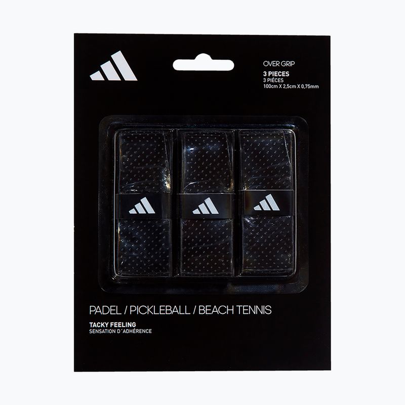 Padelio rakečių apvijos adidas Padel Overgrip Set 3 vnt. black 4