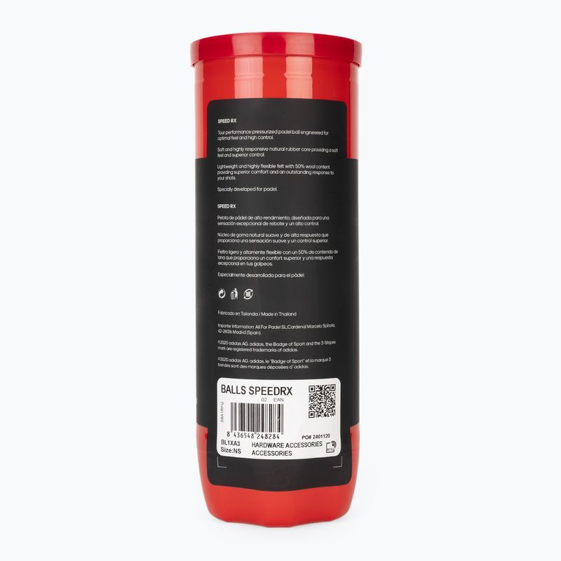 Padelio kamuoliai adidas Speed Rx 3 vnt. yellow 2