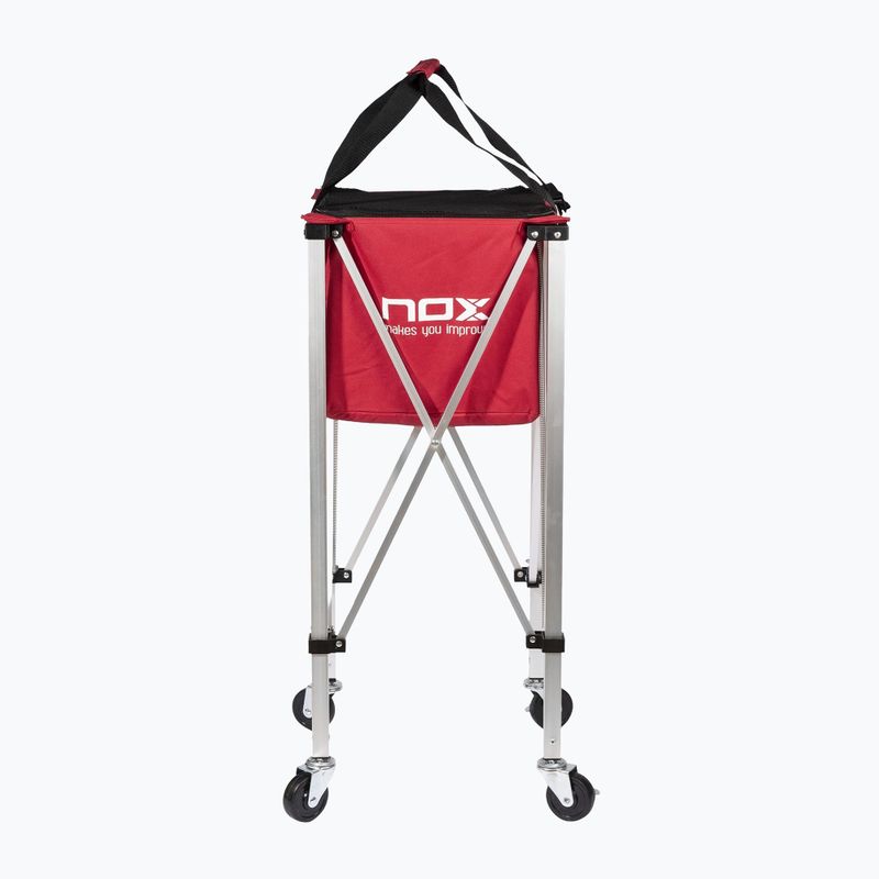 Krepšys kamuoliams Nox Foldable Balls Basket With Wheels Red 2