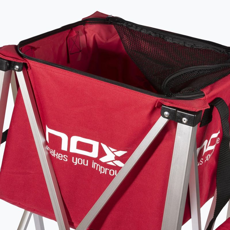 Krepšys kamuoliams Nox Foldable Balls Basket With Wheels Red 5