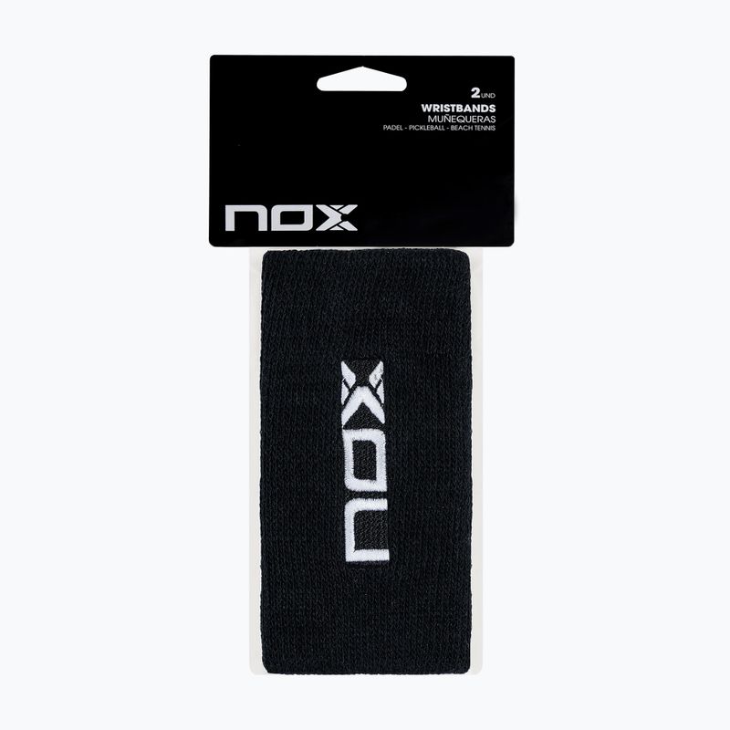 Riešo juostos NOX Wristband with Logo 2 szt. black/white 2