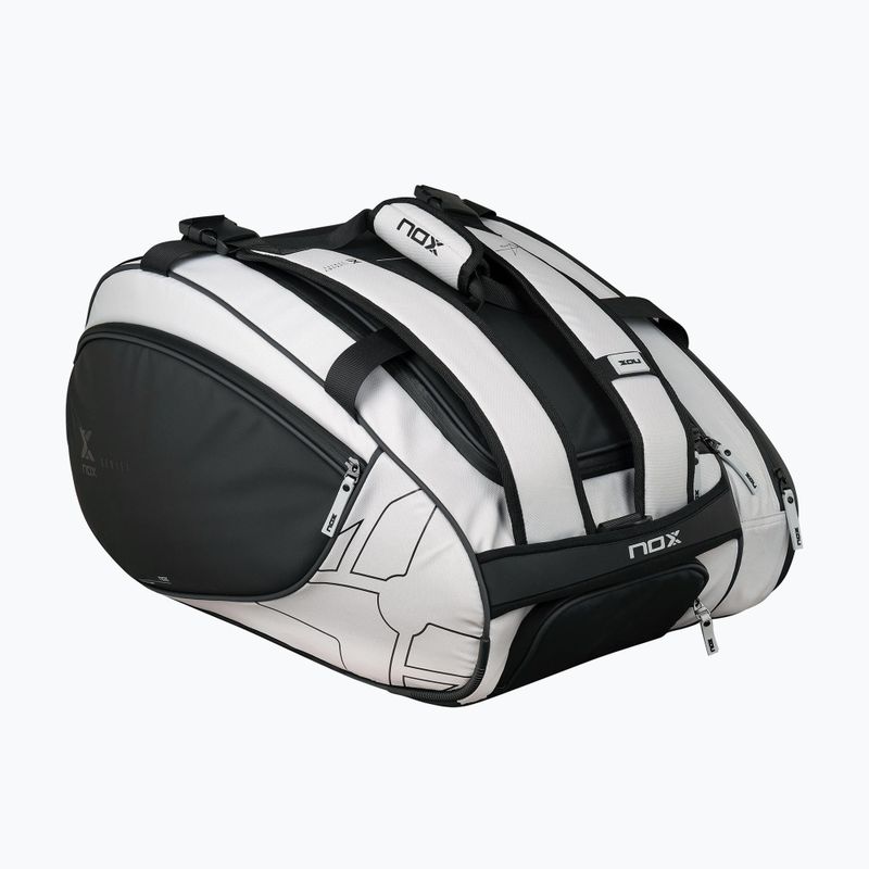 Krepšys padelio raketėms NOX Luxury Master Series Padelbag 60 l white/black 2