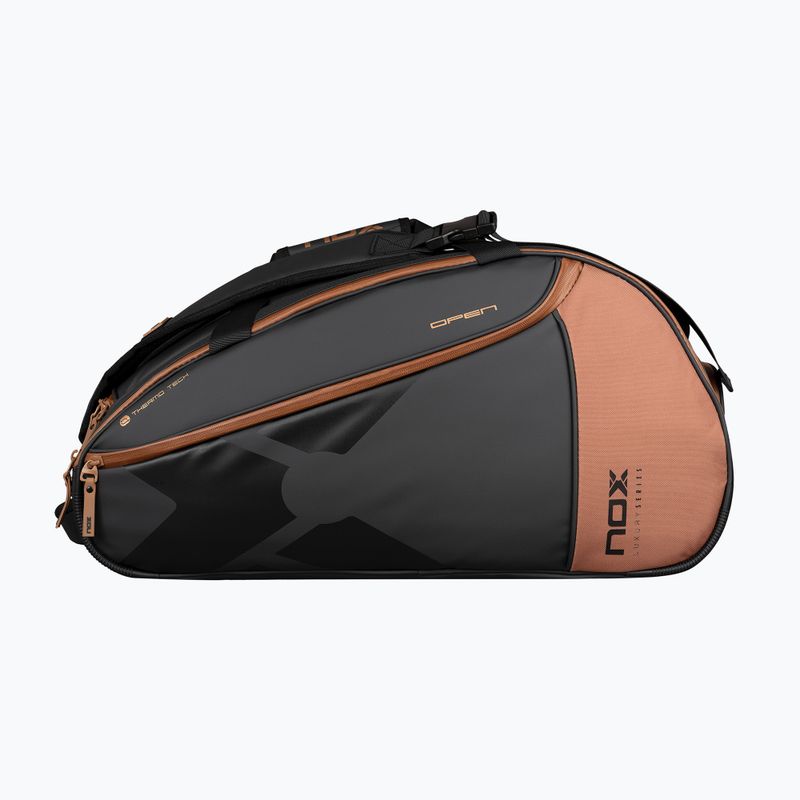 Padelio krepšys NOX Luxury Open Series 60 l black/brown 3