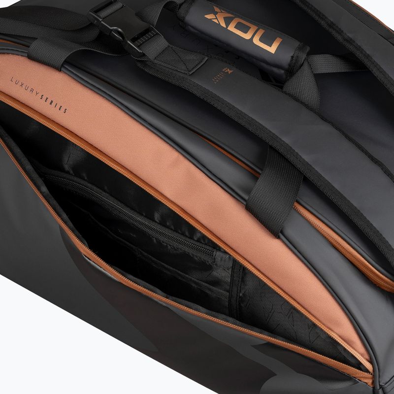 Padelio krepšys NOX Luxury Open Series 60 l black/brown 12